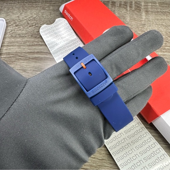 NEW✅LIMITED EDITION✅ Swatch MYRTIL-TECH Blue And Orange Skeleton Unisex Watch - Picture 2 of 13